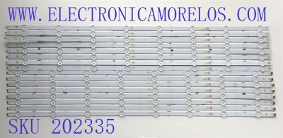 KIT DE LED'S PARA TV INSIGNIA (16 PIEZAS) / NUMERO DE PARTE LB7502T V0_01 / 210BZ08DRB33MCQ00L / 21462041200 / 3C67100000LM / PANEL TPT750WR-QUBF91.K REV:S9WPAV / MODELO NS-75F301NA22